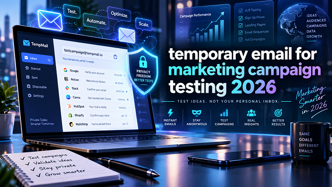 Temporary email for marketing campaign testing 2026