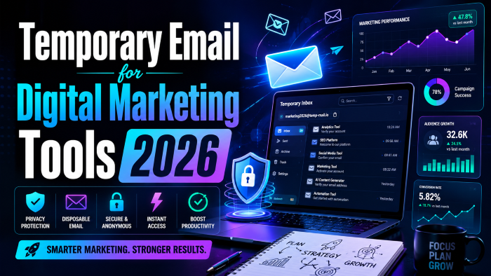 Temporary email for digital marketing tools 2026
