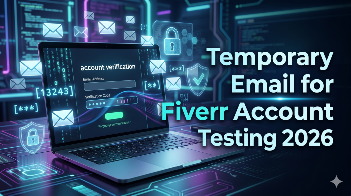 Temporary email for Fiverr account testing 2026