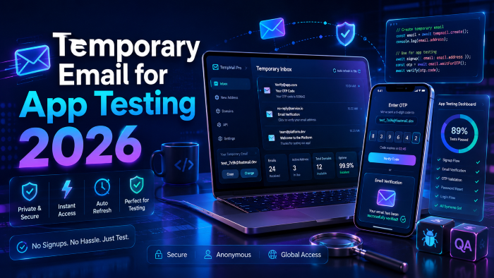 Temporary email for app testing 2026