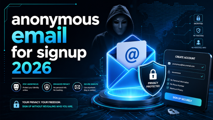 Anonymous email for signup 2026