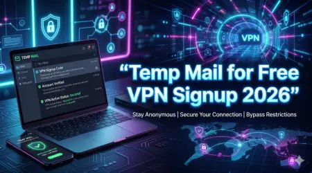 Temp mail for free VPN signup 2026