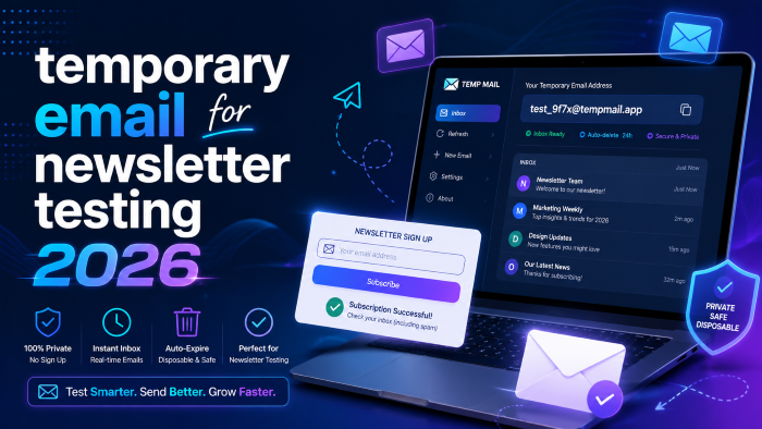 Temporary email for newsletter testing 2026